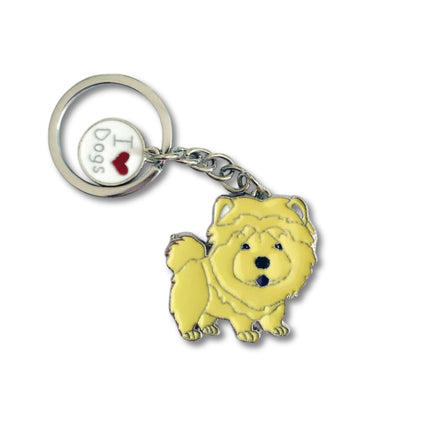 Chow Chow Sleutelhanger | Schattige Dieren Hanger voor Tas en Auto | Unisex Cadeau | Metalen Sleutelhanger voor Jongens, Meisjes, Dames & Heren | Kerstcadeau Accessoire