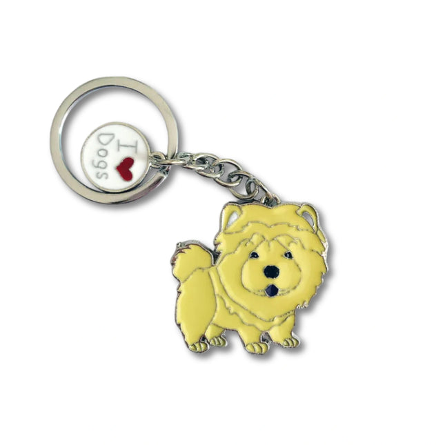 Chow Chow Sleutelhanger | Schattige Dieren Hanger voor Tas en Auto | Unisex Cadeau | Metalen Sleutelhanger voor Jongens, Meisjes, Dames & Heren | Kerstcadeau Accessoire