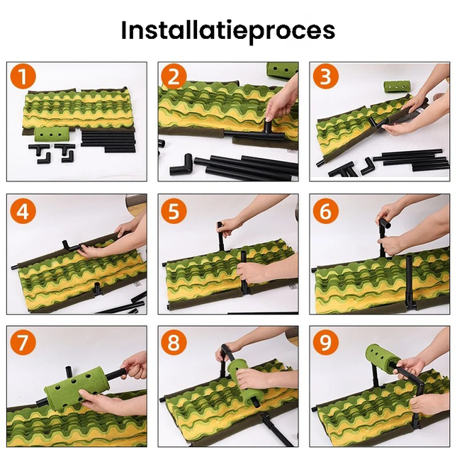 Mat voor Langzaam Voeren | Interactieve Snuffelmat | Mentale Stimulatie | Hondvriendelijk Design | Eenvoudig Schoon te Maken | Bevordert Spijsvertering | Vermindert Verveling | Duurzame Materialen | 58x33x23 cm | Groen