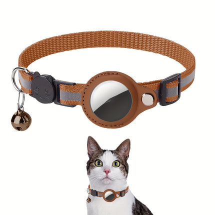 Reflecterende kattenhalsband | Veiligheidsbuckle | Bel voor extra zichtbaarheid | Duurzaam nylon | Geschikt voor dagelijks gebruik | 32 cm lang | 1 cm breed | Voor alle katgroottes