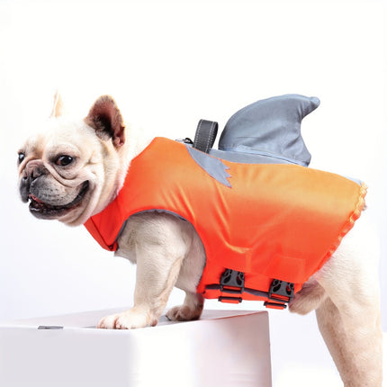 Reflecterend haai hondenzwempak | Veiligheidsvest huisdier met handgreep | Verstelbare waterdichte honden zwemvest voor optimale zichtbaarheid