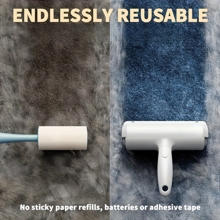 Urządzenie do usuwania sierści zwierząt | Wałek do usuwania kłaczków odpowiedni do mebli | Samochód | Dywan | Wielokrotnego użytku | Samoczyszcząca podstawa