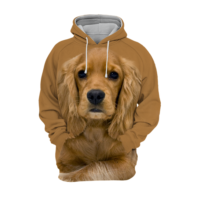 Unieke Fleece Trui | Engelse Cocker Spaniel Print | Unisex | Maat S-4XL | Zachte Polyester-Katoen Mix | High-Definitie Print | Modieuze Dierenliefhebbers Hoodie