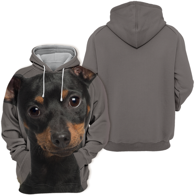 Unisex Hoodie Voor Hondenliefhebbers | Geschikt Voor Miniatuur Pinscher | Zachte Stof | Beschikbaar in Maten S-4XL | Hoge Resolutie Print | Polyester en Katoen Mix