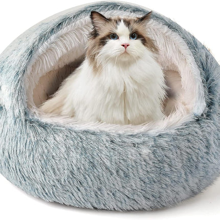 CuddleCloud comfortabel huisdierenbed | Zacht lang pluche hondenmand en kattenbed | Warm, antislip, wasbaar en opvouwbaar | Diverse maten S-XL | Geschikt voor hond en kat
