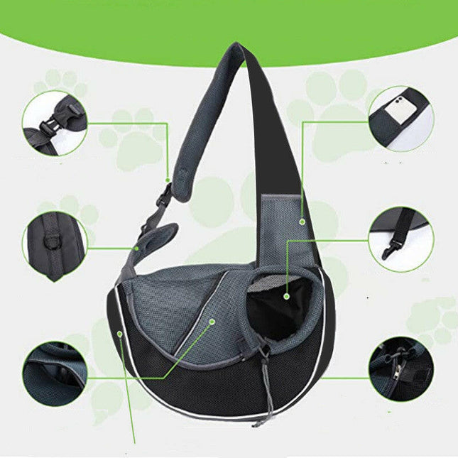 PetVoyage draagdoek voor huisdieren | Comfortabele en duurzame draagtas met verstelbare riemen | Geschikt voor kleine honden en katten | Waterbestendig en ergonomisch ontwerp