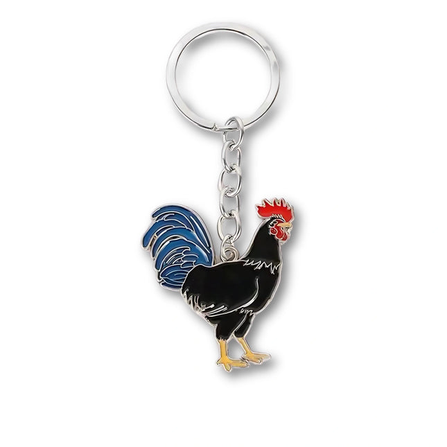 Metalen Sleutelhanger Haan | Creatief Dier Sleutelhanger | Stoere Rooster Sleutelhanger voor Auto Sleutels | Unisex Accessoire | Cadeau Idee