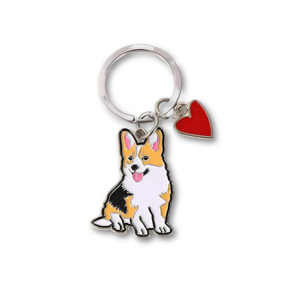 Metalen Sleutelhanger Hond | Draadhaar Teckel & Bulldog | Hartje | Uniseks Accessoire | Vriendschapscadeau | Autosleutel Hanger | Geschenk Hondenliefhebber