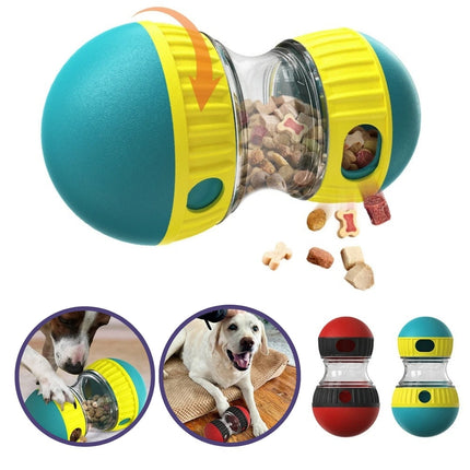 Interactief Honden Speelgoed | Haltervorm | Mentale Uitdaging | Beweging | Duurzaam en Gemakkelijk Schoon te Maken | Binnen en Buiten Gebruik | Rood Geel