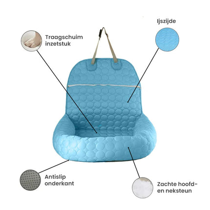 Hondenzitje met Verkoelende IJszijde Bekleding en Bescherming voor Autozomerse Reizen