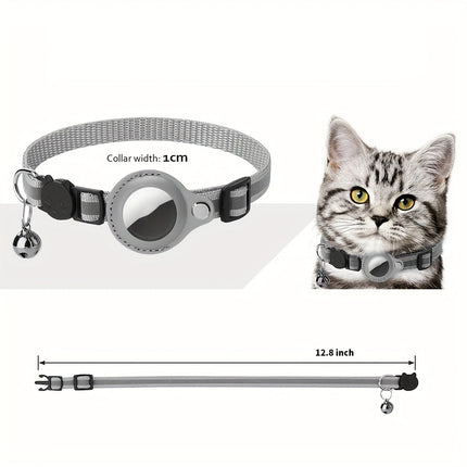 Reflecterende kattenhalsband | Veiligheidsbuckle | Bel voor extra zichtbaarheid | Duurzaam nylon | Geschikt voor dagelijks gebruik | 32 cm lang | 1 cm breed | Voor alle katgroottes