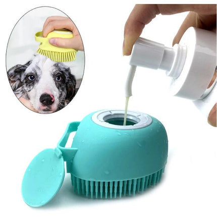 Senna | Innovatieve Massageborstel & Verzorgingstool | Glanzende Vacht & Gezonde Huid | Zachte Applicatie met Shampoo Dispenser