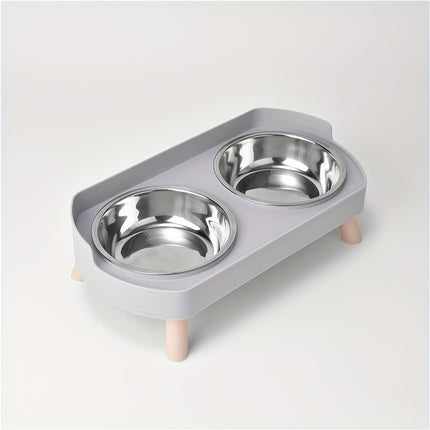 Roestvrijstalen Kattenvoerbak & Waterdispenser
