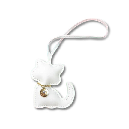 Schattige katten sleutelhanger voor dames | PU leer | Modieuze dierhanger | Sleutelhanger voor tas of handtas | Leuk cadeau voor meisjes | Decoratie accessoire