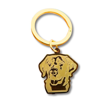 Labrador Sleutelhanger van Roestvrij Staal | Goud & Zilver | Dierensieraden Cadeau voor Vrouwen, Mannen & Kinderen | Schattige Hondenhanger DIY Decoratie Accessoire