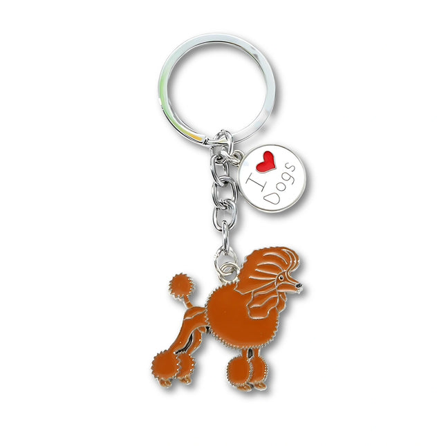 Prachtige poedel sleutelhanger | Cartoon honden hanger | Metaal legering | Schattige dieren sleutelhanger | Perfect cadeau voor hondenliefhebbers | Unisex accessoire