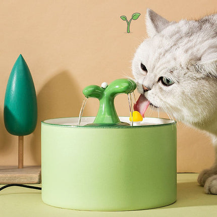 Automatische Keramische Waterdispenser voor Katten | Milieuvriendelijke Stille Drinkfontein | Dubbele Filtratie en pH-balans | Inclusief Pomp en Filter | Verkrijgbaar in Maten S en L