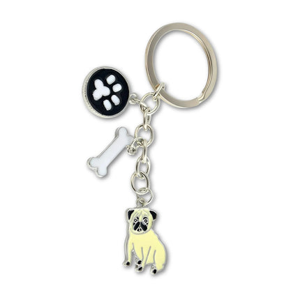 Jack Russell Terrier Sleutelhanger voor Vrouwen & Mannen | Metalen Hondenhanger | Zilver | Tas- en Autosleutel Accessoire | Dierenliefhebber Cadeau | Bag Charm | Unisex