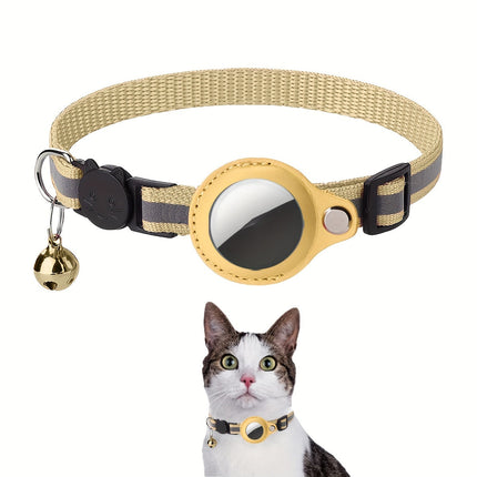 Reflecterende kattenhalsband | Veiligheidsbuckle | Bel voor extra zichtbaarheid | Duurzaam nylon | Geschikt voor dagelijks gebruik | 32 cm lang | 1 cm breed | Voor alle katgroottes