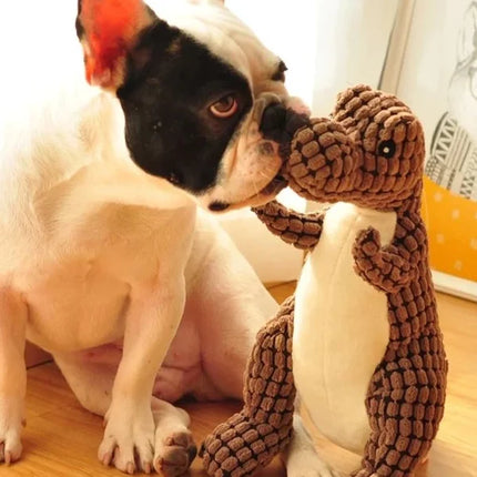 Dinosaurus Pluche Speelgoed voor Honden | Stimuleert Kauwinstincten | Veilig & Duurzaam