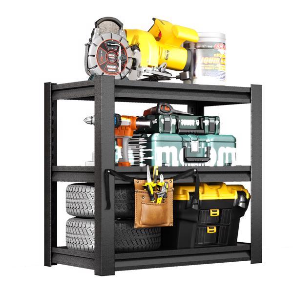 SteelWave Adjustable Aquarium Stand | 40-50 Gallon Tank Support | Black Steel | 3-Tier | Anti-Scratch Feet | Easy Assembly | Sturdy & Reliable | For Home, Office, or Decorative Use