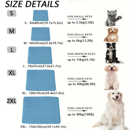 Zomerse Koelmat voor Huisdieren | Ademend en Wasbaar | Geschikt voor Honden en Katten | Maten S tot 2XL | Ideaal voor Mand, Bank of Onderweg