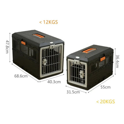 Kees | Opvouwbare Draagtas voor Honden en Katten | Ventilatie en Comfort | Handvatten voor Gemakkelijk Transport | Geschikt voor Auto, Trein en Vliegtuig