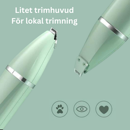 4-in-1 huisdierentondeuse met stille werking | Vacht trimmen, nagels knippen, oren reinigen & detailverzorging | Afneembare roestvrijstalen bladen