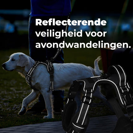 Szelki dla psa antypoślizgowe | Wygodne i bezpieczne | Regulowane | Oddychający materiał | Dla psów w trakcie szkolenia | Elementy odblaskowe | Redukcja stresu podczas chodzenia | Trwała i niezawodna konstrukcja