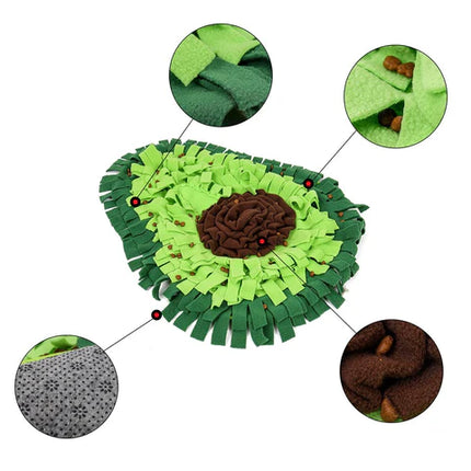 Sasha Avocado Snuffelmat | Stimulerende Voedingservaring voor Honden | Duurzaam en Veilig | 60x45 cm | Groen | Geschikt voor Alle Leeftijden