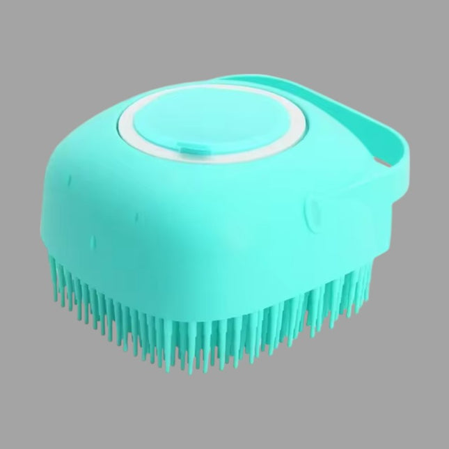 Hondenwasborstel met Shampoo Dispenser | Siliconen Borstelharen | Massage en Reiniging | Geschikt voor Alle Vachttypes | Huisdierverzorging
