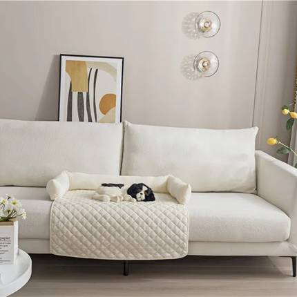 Velluto Velvet Protezione per cani | Protezione per divano e letto | Bordo rialzato | Rivestimento lavabile | Elegante e confortevole