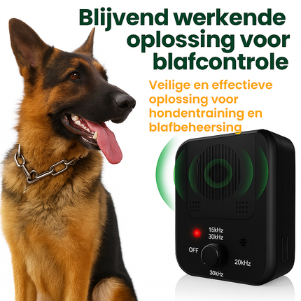 BarkBuddy | Dispositivo antiabbaio a ultrasuoni per cani | Adatto agli animali domestici | Udibile solo dai cani | Resistente alle intemperie | Ricaricabile tramite USB
