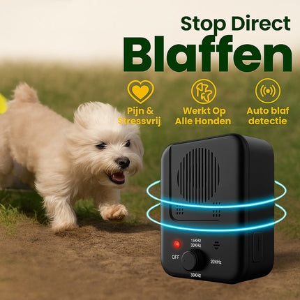 BarkBuddy | Dispositivo antiabbaio a ultrasuoni per cani | Adatto agli animali domestici | Udibile solo dai cani | Resistente alle intemperie | Ricaricabile tramite USB