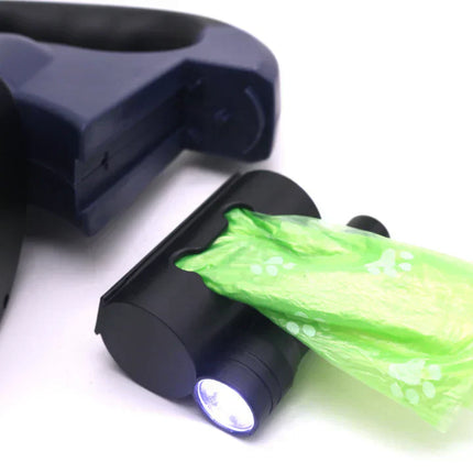 PawGlide dubbele hondenriem met 360° ontklit mechanisme | Onafhankelijke bediening | Ingebouwde zaklamp en reflecterende strips | Geschikt voor veilig wandelen met twee honden