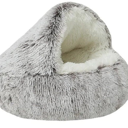 CuddleCloud comfortabel huisdierenbed | Zacht lang pluche hondenmand en kattenbed | Warm, antislip, wasbaar en opvouwbaar | Diverse maten S-XL | Geschikt voor hond en kat