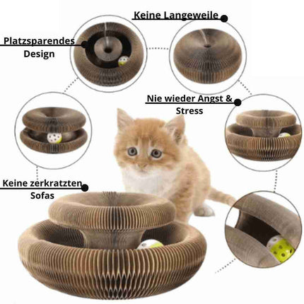 Lola | Duurzaam Krabmeubel Met Gratis Speelballetje | Stressverlagend Kattenplezier