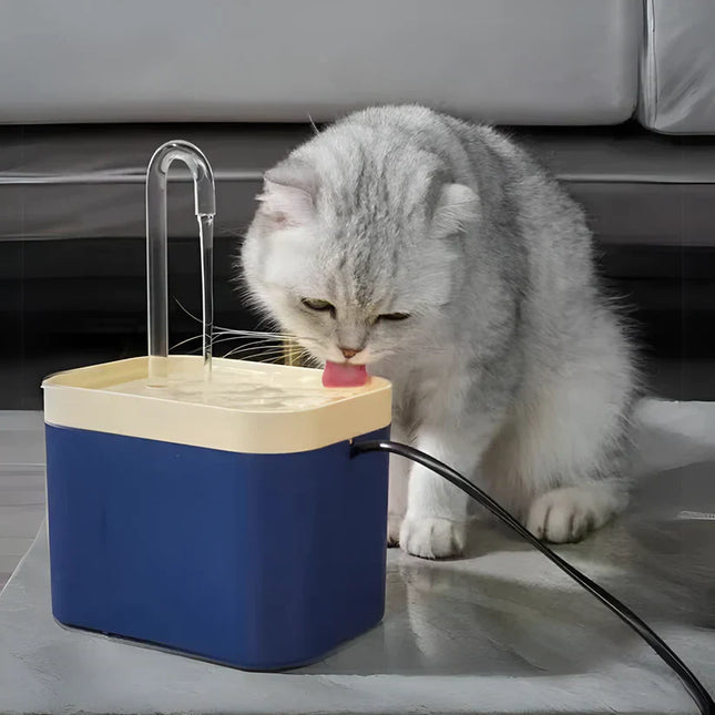 FlowCat Waterfontein voor katten | Stil met meervoudig filtersysteem | 2 liter reservoir | LED-indicator | Roestvrijstalen pijp | Eenvoudig te reinigen