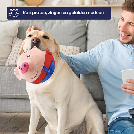 Varkensvormig Hondenspeeltje | Springend en Piepend | Actief en Interactief | Geestelijke Stimulerende Fun | Muzikale Vriend voor Je Hond