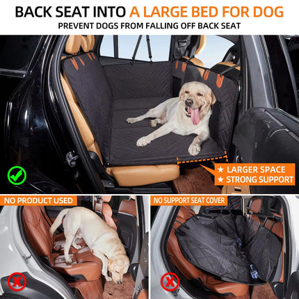 Hondendeken auto waterdicht | Bescherming achterbank tegen haren, vuil en krassen | Comfortabele reisdeken voor hond met antislip en zachte voering
