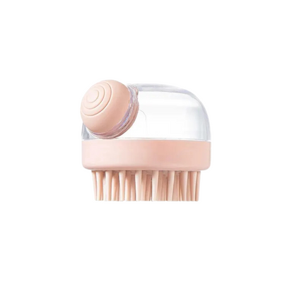 ScrubBuddy | Zachte Siliconen Verzorgingsborstel met Shampoo Dispenser voor Huisdieren | Massagefunctie | Compact Design