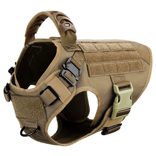 K9 Tactisch Vest voor Honden | Verstelbare Banden, MOLLE-Systeem, Volledige Lichaamsbescherming | Geschikt voor Duitse Herder, Malinois, Franse Bulldog | Maten S-XL