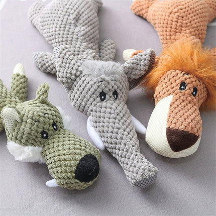 Sterke knuffeldieren honden speelgoed | Duurzame kauwspeeltjes voor actieve honden | Vrolijke dierenontwerpen | Vermindert verveling | Geschikt voor stevige kauwers