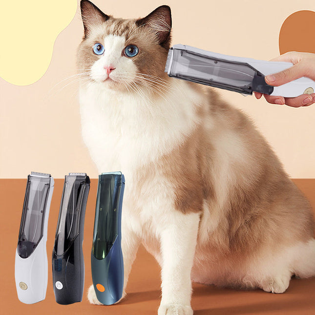 Stofzuigertrimmer voor huisdieren | Automatische haarverzameling | Huidvriendelijke messen | Draadloos en oplaadbaar | Eenvoudig schoon te maken | Geschikt voor honden en katten