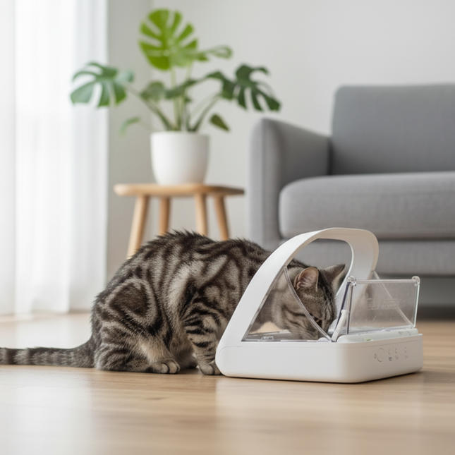 Miska dla zwierząt FeedSecure Smart Microchip | Do karmy mokrej i suchej | Zapobiega kradzieży jedzenia i stresowi | Kontrola porcji | Utrzymuje świeżość karmy | Łatwa w użyciu | Polecana przez weterynarzy | Miejsce na 32 dokumenty tożsamości