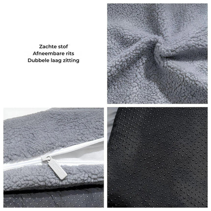 Letto per animali domestici Fluffy Paws | Letto per cani in lana d'agnello a doppio strato