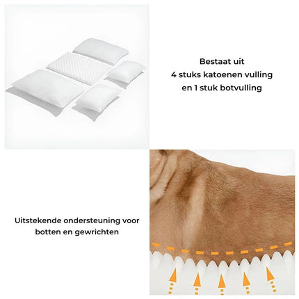 Letto per animali domestici Fluffy Paws | Letto per cani in lana d'agnello a doppio strato