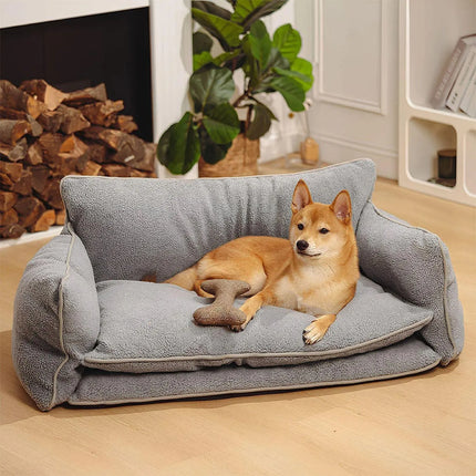 Letto per animali domestici Fluffy Paws | Letto per cani in lana d'agnello a doppio strato