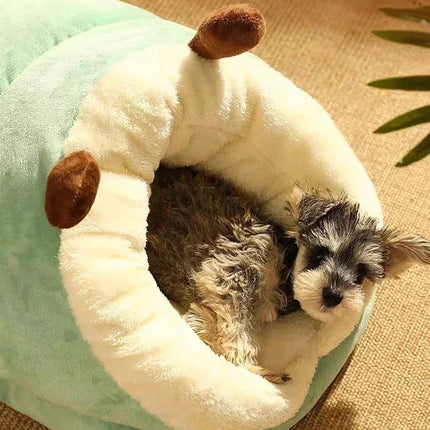 Folding Dog Bed | Breathable Coral Fleece | Slipper Shape | Warm Winter Option | Comfort for Small Dogs | Easy to Fold | Washable Material | Suitable for Home and Travel
