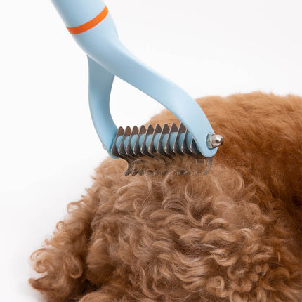 Pet Safe Ontwarrende Kam met Dubbele Bladen voor Klitvrije Hondenvacht | Ergonomische Handvat | Voor Zachte Massage